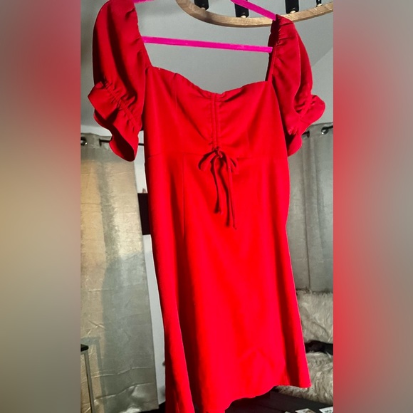 Show Me Your MuMu Tomato Red Babydoll Mini Dress!!! - Picture 1 of 4